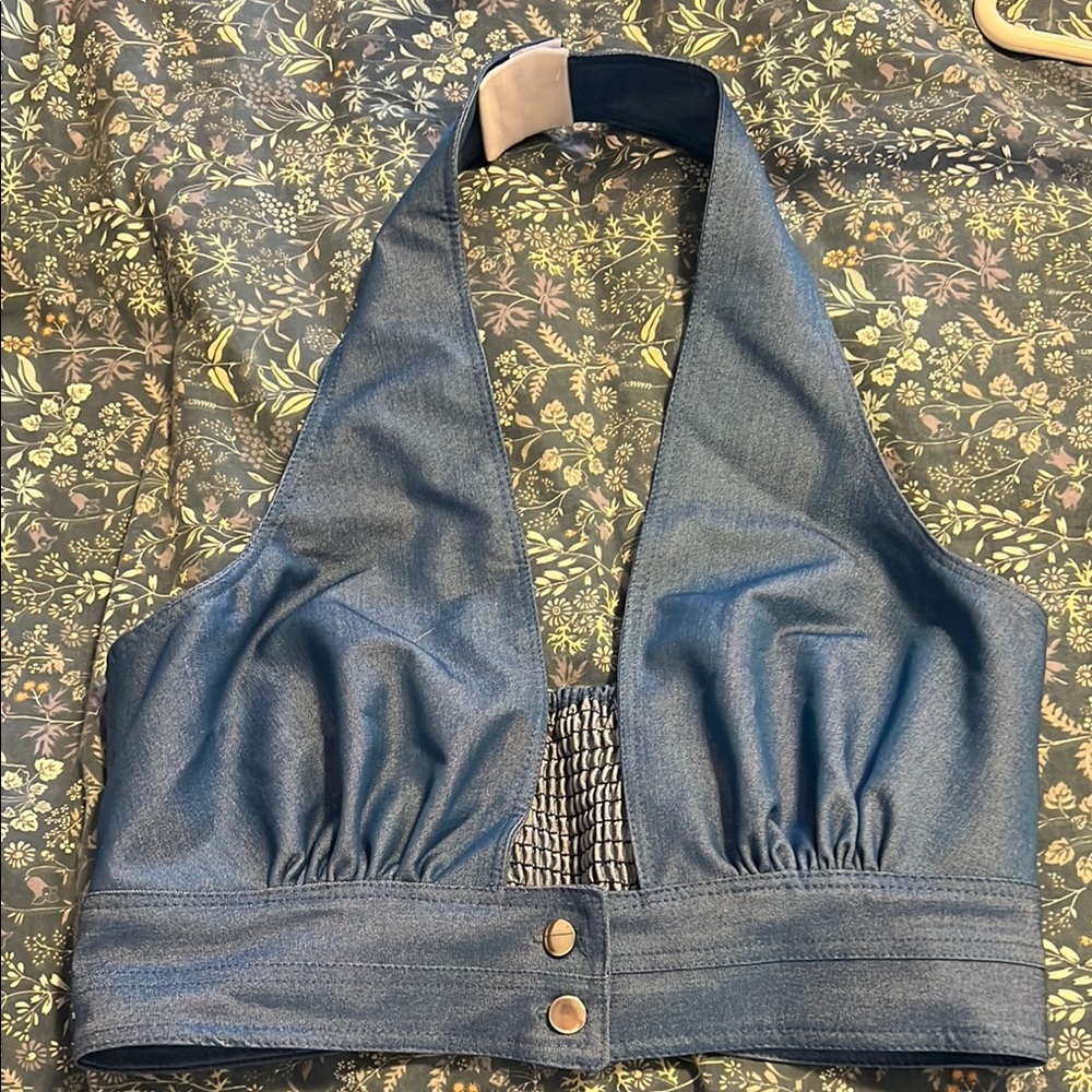 Denim Halter Top
